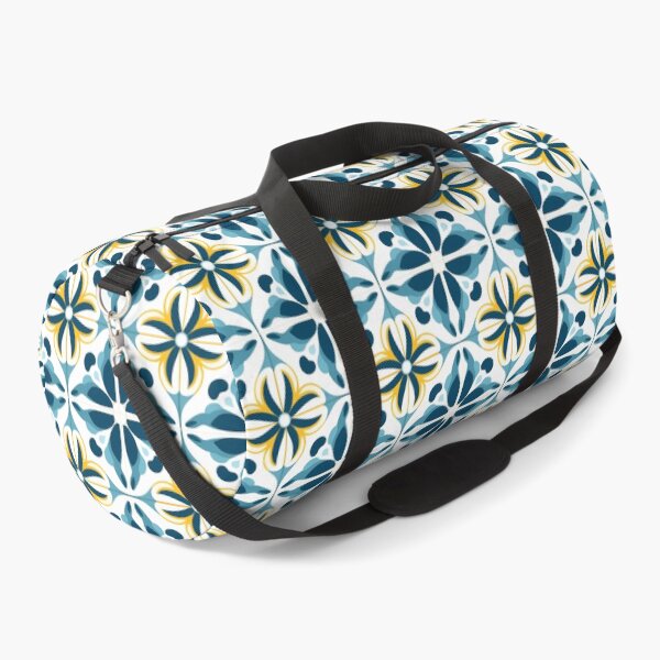 Item preview, Teal & Gold Pinwheel Blossom Seamless Tile Pattern designed and sold by DigitaICraft.