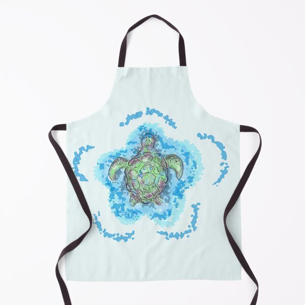 Item preview, Aesthetic Sea Turtle Watercolor Mandala Black Background Design designed and sold by blue witch art.
