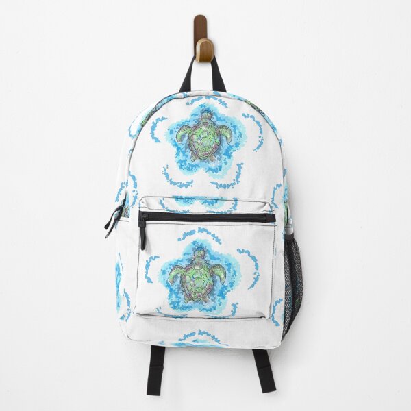 Item preview, Aesthetic Sea Turtle Watercolor Mandala Black Background Design designed and sold by blue witch art.