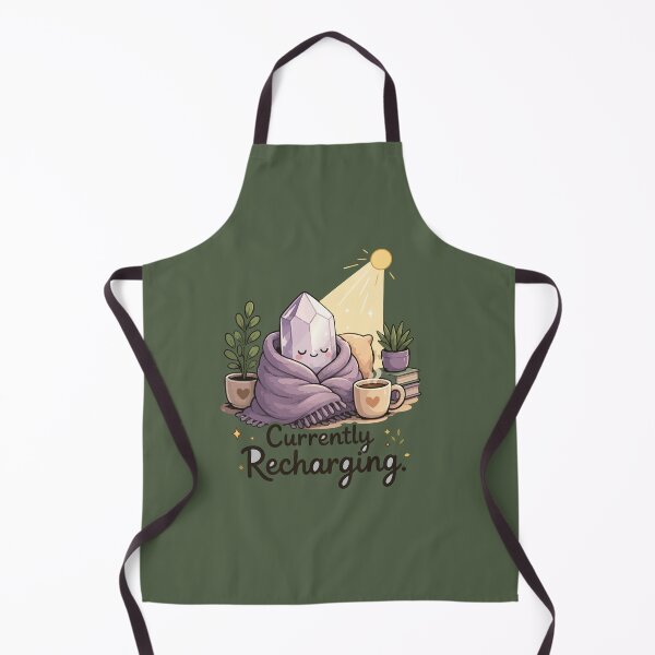 Item preview, Currently Recharging Cozy Crystal Sticker for Crystal Lovers & Introverts designed and sold by SimplePoDesign.