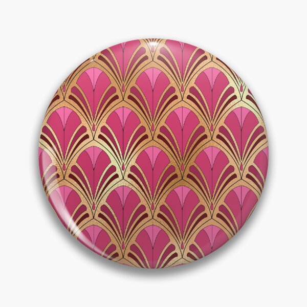 Item preview, Art Deco Romantic Red, Pink And Golden-Hues Pattern designed and sold by DEC02.