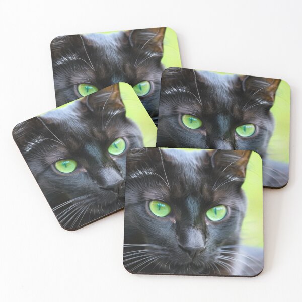 Item preview, Animals - Black Cat with Green Eyes, Hypnotic Gaze and Contemporary Design designed and sold by World-Pets.