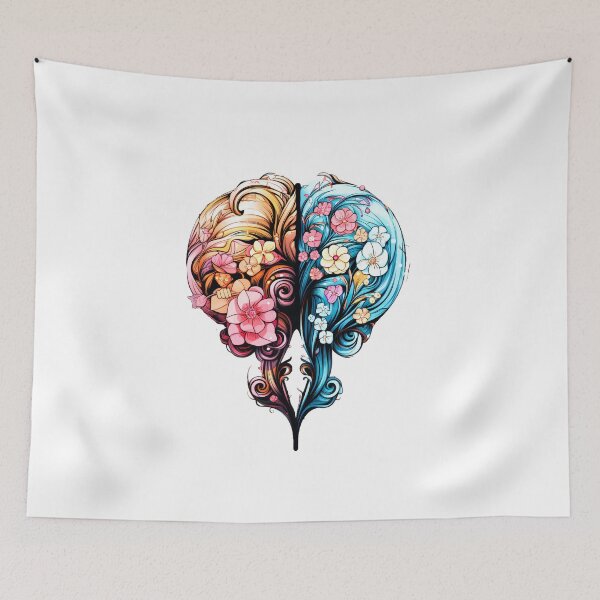 Item preview, Floral Mind Heart – Emotional Balance Design designed and sold by Mysterium AI.