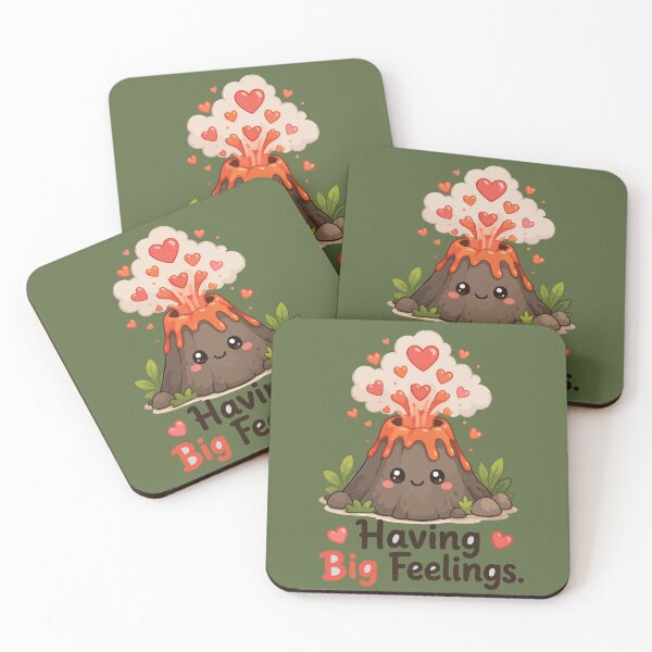 Item preview, Having Big Feelings Cute Volcano Sticker for Geology Lovers & Emotional Support designed and sold by SimplePoDesign.