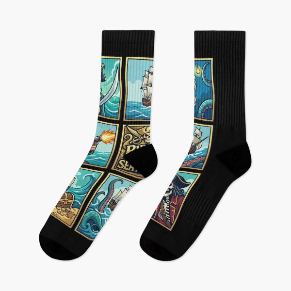 Item preview, Pirates vs Sea Monsters Pop Art designed and sold by redsharkuk.