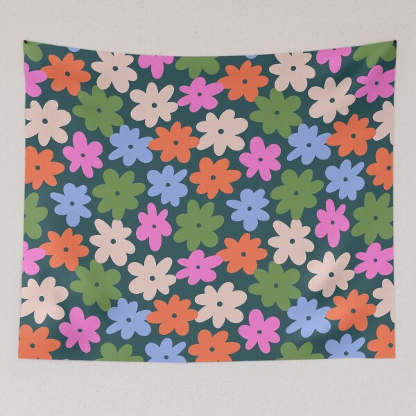 Item preview, Modern Floral Print with Colorful Flowers designed and sold by kenagui.