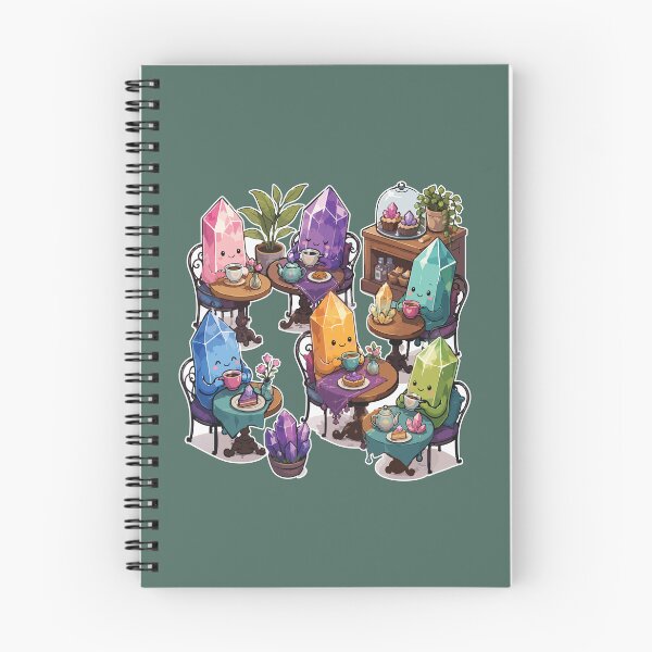Item preview, Crystal Coffee Club Cute Sticker Set for Crystal Lovers, Rock Collectors & Cozy Café Fans designed and sold by SimplePoDesign.