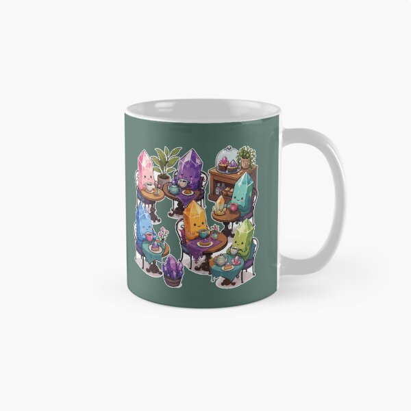 Item preview, Crystal Coffee Club Cute Sticker Set for Crystal Lovers, Rock Collectors & Cozy Café Fans designed and sold by SimplePoDesign.