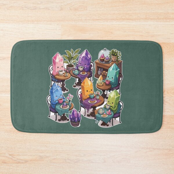 Item preview, Crystal Coffee Club Cute Sticker Set for Crystal Lovers, Rock Collectors & Cozy Café Fans designed and sold by SimplePoDesign.