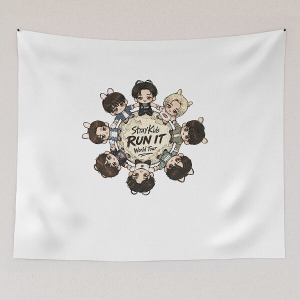 Item preview, Stray Kids Run It World Tour Shirt, Cute Chibi Member Circle Tee, SKZ Kpop Fan Gift, Stay Concert Merch, Comfort Colors Shirt designed and sold by BerryHand.