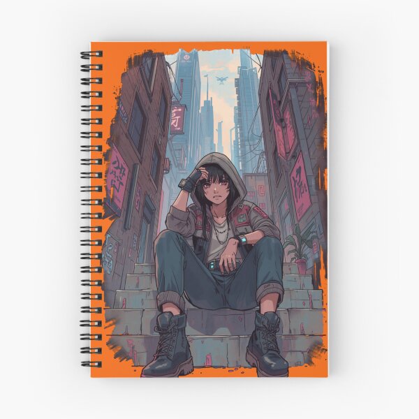 Item preview, Cyberpunk Street Girl Neo Tokyo Neon Painterly Manga Art designed and sold by The Fine Print by BassAddict.