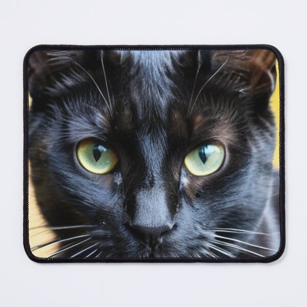 Item preview, Animals - Black Cat with Green Eyes, Mysterious and Captivating Gaze designed and sold by World-Pets.