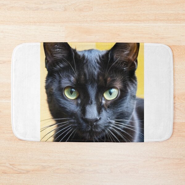 Item preview, Animals - Black Cat with Green Eyes, Mysterious and Captivating Gaze designed and sold by World-Pets.