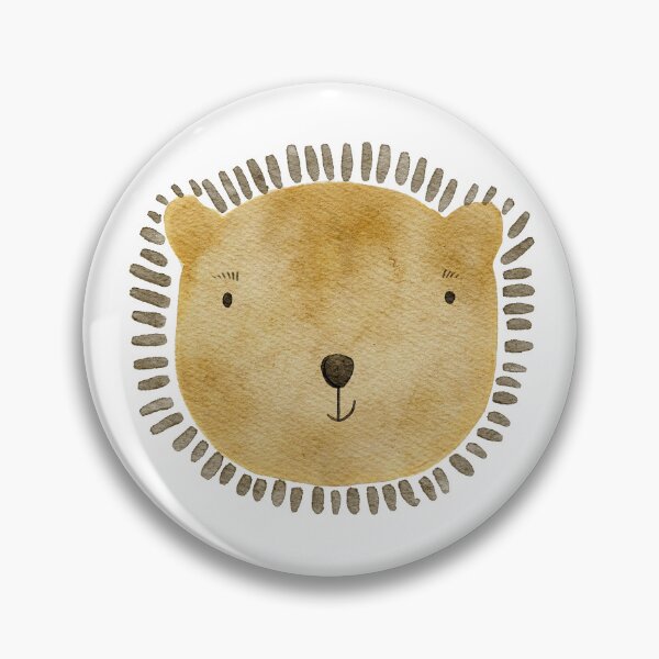 Item preview, Cute Watercolor Lion Face Illustration designed and sold by سله أرت.
