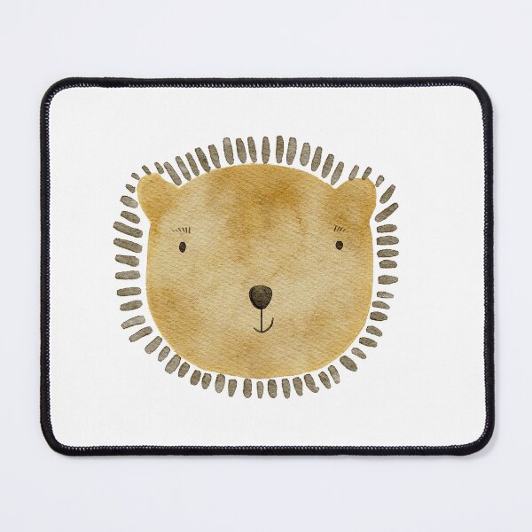 Item preview, Cute Watercolor Lion Face Illustration designed and sold by سله أرت.