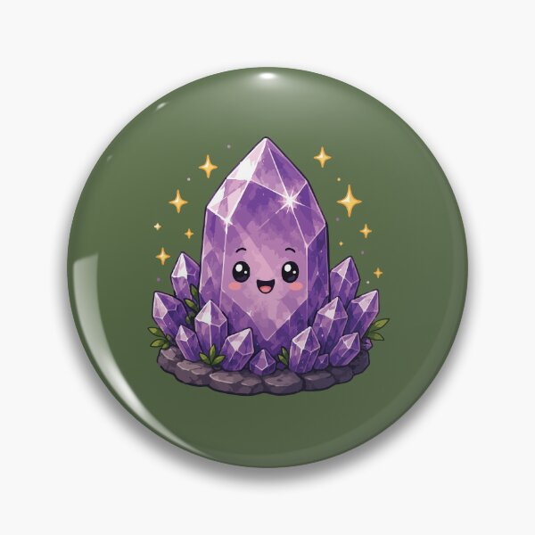 Item preview, Cute Amethyst Crystal Sticker for Crystal Lovers, Rock Collectors & Geology Fans designed and sold by SimplePoDesign.