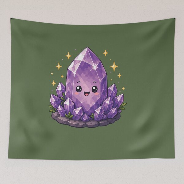 Item preview, Cute Amethyst Crystal Sticker for Crystal Lovers, Rock Collectors & Geology Fans designed and sold by SimplePoDesign.