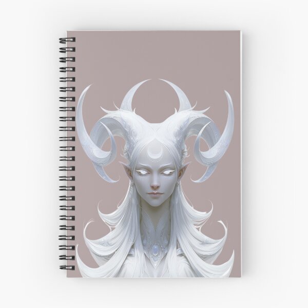 Item preview, Moon Goddess Ram Horn Fantasy Portrait designed and sold by MythicMood.