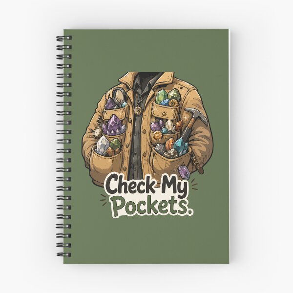 Item preview, Check My Pockets Funny Rockhound Sticker for Crystal Collectors & Geology Lovers designed and sold by SimplePoDesign.