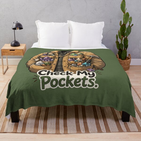 Item preview, Check My Pockets Funny Rockhound Sticker for Crystal Collectors & Geology Lovers designed and sold by SimplePoDesign.