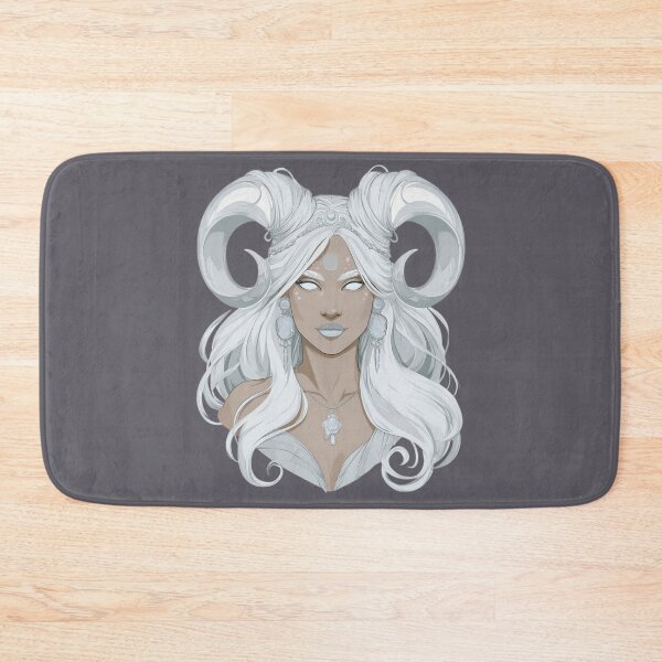 Item preview, Moon Goddess Ram Horn Fantasy Portrait designed and sold by MythicMood.