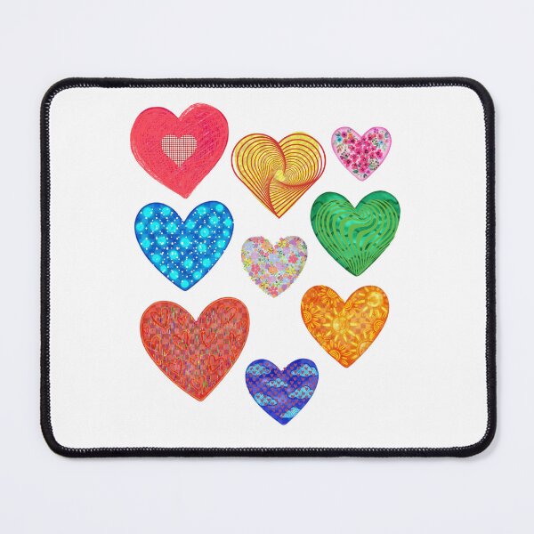 Item preview, Eclectic Col lection of Abstract and Patterned Hearts designed and sold by VibranPalette.
