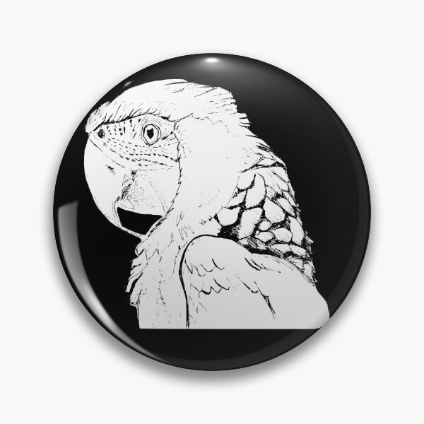 Item preview, The Monochrome Macaw: Exotic Ink Portrait - Dark Version designed and sold by BarnBurns.