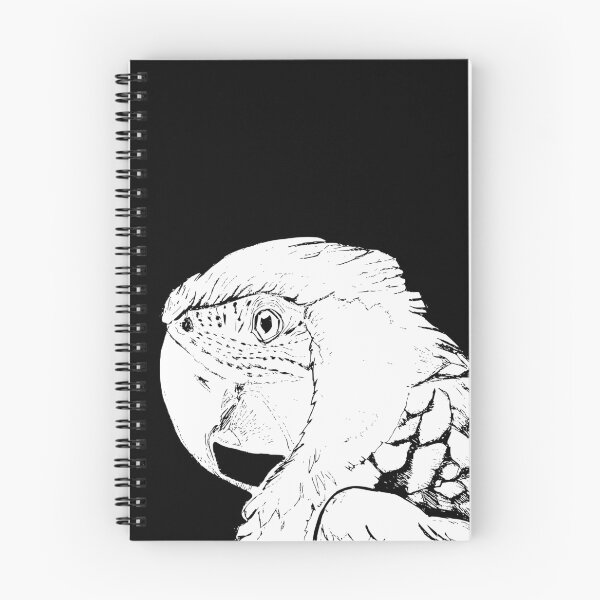 Item preview, The Monochrome Macaw: Exotic Ink Portrait - Dark Version designed and sold by BarnBurns.