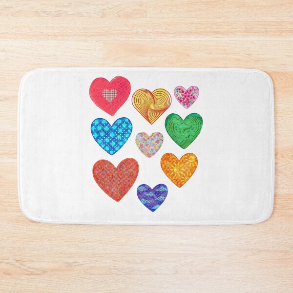 Item preview, Eclectic Col lection of Abstract and Patterned Hearts designed and sold by VibranPalette.