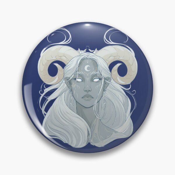 Item preview, Lunar Fantasy Goddess with Ram Horns designed and sold by MythicMood.