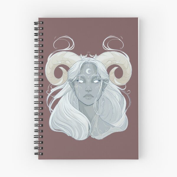 Item preview, Lunar Fantasy Goddess with Ram Horns designed and sold by MythicMood.