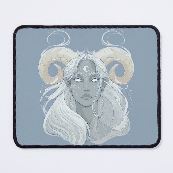 Item preview, Lunar Fantasy Goddess with Ram Horns designed and sold by MythicMood.