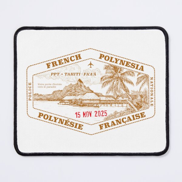 Item preview, Passport Stamp - Tahiti, French Polynesia designed and sold by travelwitheric.