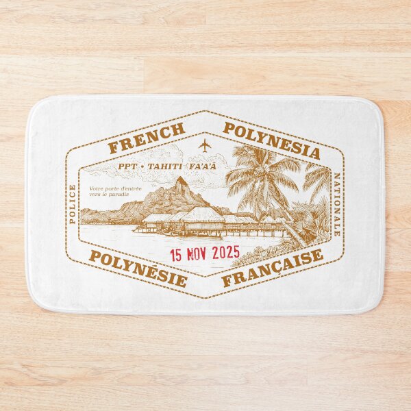 Item preview, Passport Stamp - Tahiti, French Polynesia designed and sold by travelwitheric.