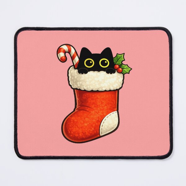 Item preview, Cute Black Cat Christmas Stocking — Holiday Surprise designed and sold by Dream Machine.