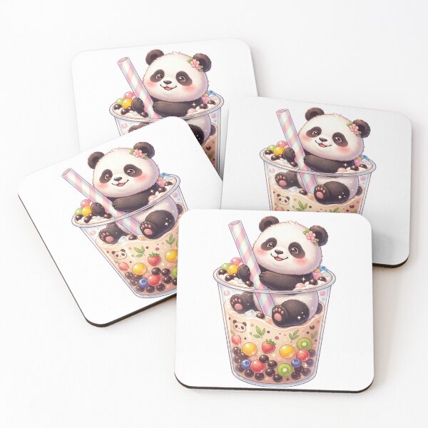 Item preview, Panda sitting in bubble tea designed and sold by kidoramagic.