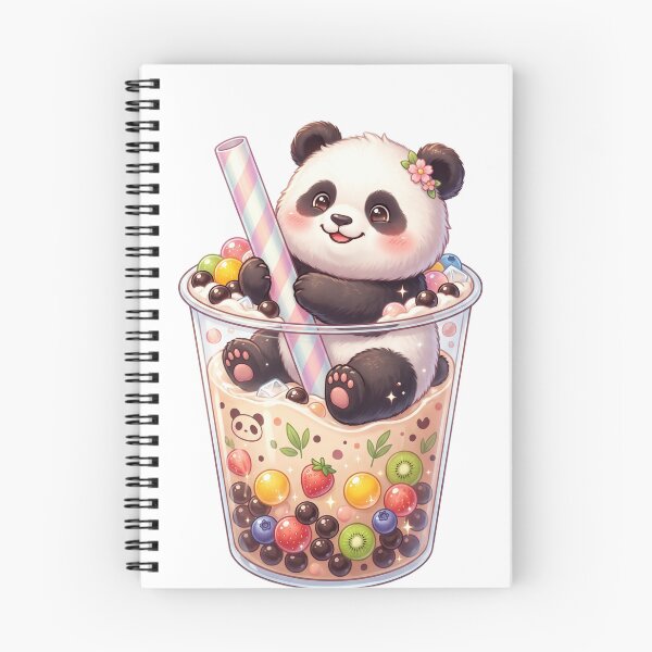 Item preview, Panda sitting in bubble tea designed and sold by kidoramagic.