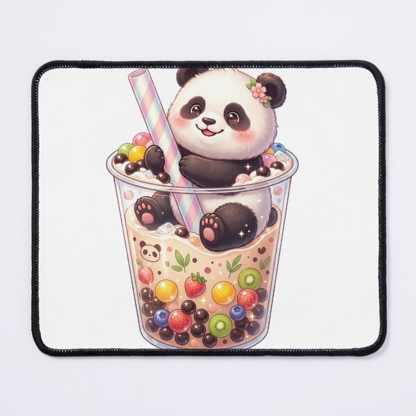 Item preview, Panda sitting in bubble tea designed and sold by kidoramagic.