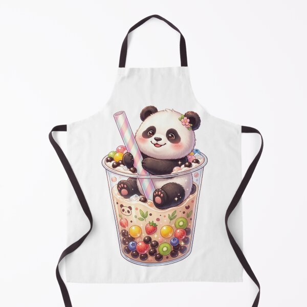 Item preview, Panda sitting in bubble tea designed and sold by kidoramagic.