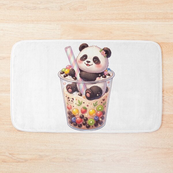 Item preview, Panda sitting in bubble tea designed and sold by kidoramagic.