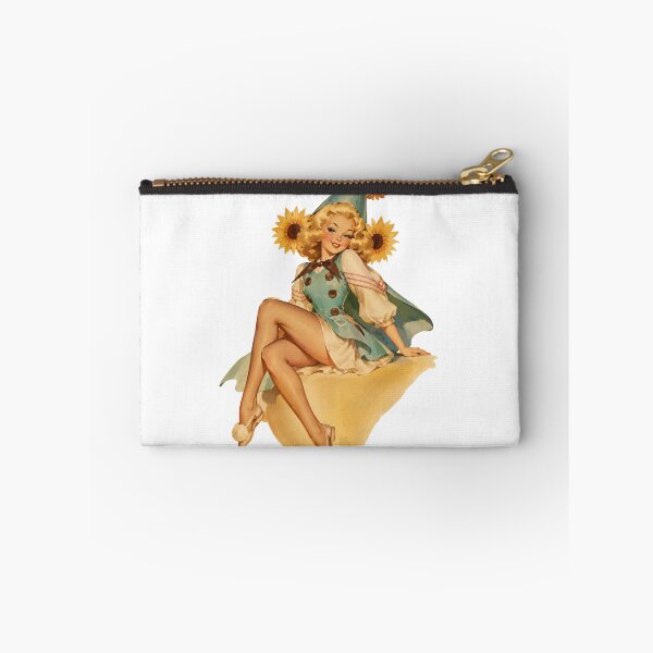 Item preview, Vintage Sunshine Pin-Up Girl | Original Retro Sunflower Illustration designed and sold by Cosplayvintage.