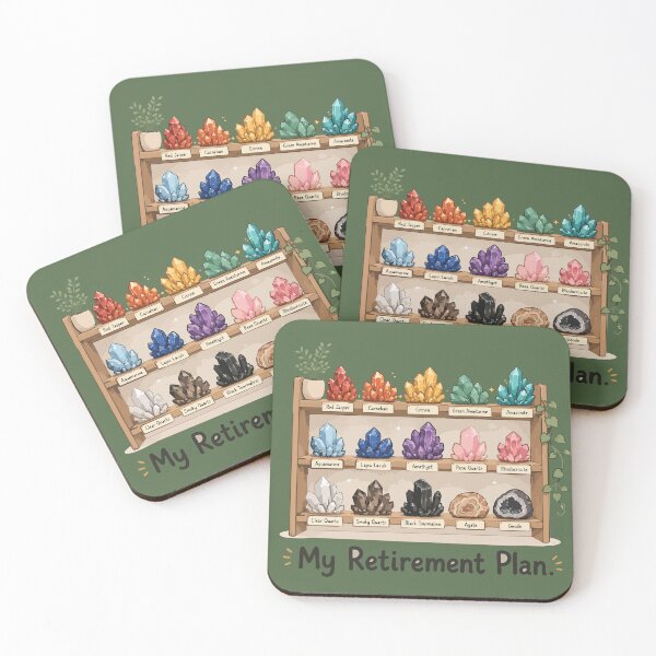 Item preview, My Retirement Plan Funny Crystal Collection Sticker for Rockhounds & Mineral Lovers designed and sold by SimplePoDesign.