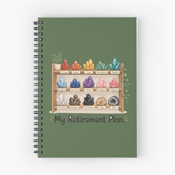 Item preview, My Retirement Plan Funny Crystal Collection Sticker for Rockhounds & Mineral Lovers designed and sold by SimplePoDesign.