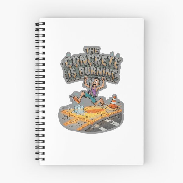 Item preview, The Concrete Is Burning Funny Summer Sticker designed and sold by Imaginarium of Chaos falcon88 .