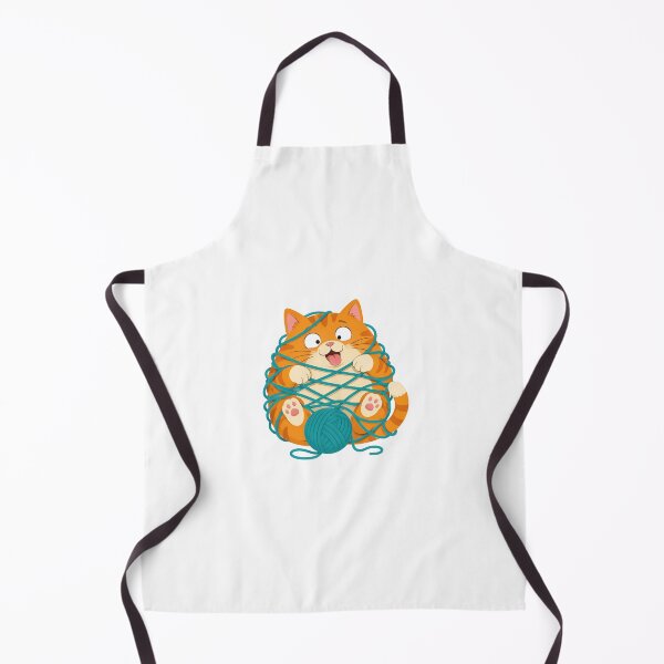 Item preview, Cute Kawaii Cat Playing With Yarn designed and sold by سله أرت.