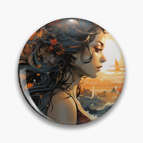 Item preview, Autumn Moon Goddess – Fantasy Ocean Dreamscape designed and sold by Mysterium AI.