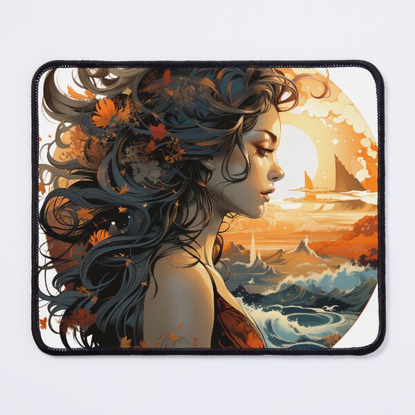 Item preview, Autumn Moon Goddess – Fantasy Ocean Dreamscape designed and sold by Mysterium AI.
