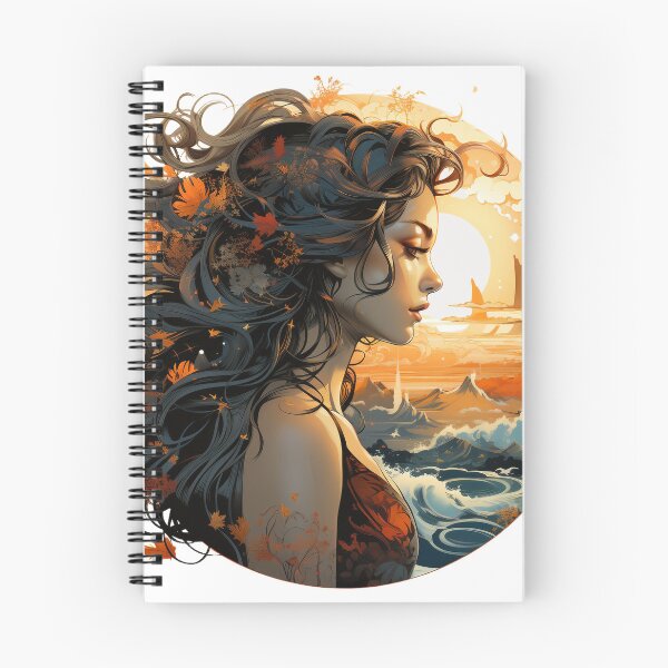 Item preview, Autumn Moon Goddess – Fantasy Ocean Dreamscape designed and sold by Mysterium AI.
