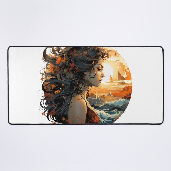 Item preview, Autumn Moon Goddess – Fantasy Ocean Dreamscape designed and sold by Mysterium AI.