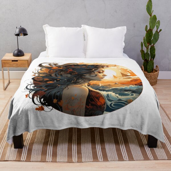 Item preview, Autumn Moon Goddess – Fantasy Ocean Dreamscape designed and sold by Mysterium AI.